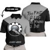 TOO FAST TO LIVE TOO YOUNG TO DIE - 3D ALL OVER PRINTED - CAN AM GREY - POLO SHIRT