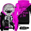 TOO FAST TO LIVE TOO YOUNG TO DIE - 3D ALL OVER PRINTED - CAN AM PINK - FLEECE ZIP HOODIE