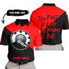 TOO FAST TO LIVE TOO YOUNG TO DIE - 3D ALL OVER PRINTED - CAN AM RED - POLO SHIRT