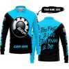 TOO FAST TO LIVE TOO YOUNG TO DIE - 3D ALL OVER PRINTED - CAN AM SKY BLUE - LONG SLEEVE POLO SHIRT