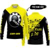 TOO FAST TO LIVE TOO YOUNG TO DIE - 3D ALL OVER PRINTED - CAN AM YELLOW - LONG SLEEVE POLO SHIRT
