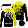 TOO FAST TO LIVE TOO YOUNG TO DIE - 3D ALL OVER PRINTED - CAN AM YELLOW - SWEATER UGLY