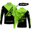 TOO FAST TO LIVE TOO YOUNG TO DIE - 3D ALL OVER PRINTED - FLY RACING GREEN 1 - LONG SLEEVE POLO SHIRT
