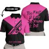 TOO FAST TO LIVE TOO YOUNG TO DIE - 3D ALL OVER PRINTED - FLY RACING PINK 1 - POLO SHIRT