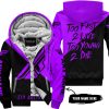 TOO FAST TO LIVE TOO YOUNG TO DIE - 3D ALL OVER PRINTED - FLY RACING PURPLE - FLEECE ZIP HOODIE