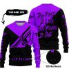 TOO FAST TO LIVE TOO YOUNG TO DIE - 3D ALL OVER PRINTED - FLY RACING PURPLE - SWEATER UGLY