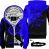 TOO FAST TO LIVE TOO YOUNG TO DIE - 3D ALL OVER PRINTED - HUSQVARNA BLUE - FLEECE ZIP HOODIE