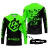 TOO FAST TO LIVE TOO YOUNG TO DIE - 3D ALL OVER PRINTED - HUSQVARNA GREEN - JERSEY