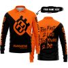 TOO FAST TO LIVE TOO YOUNG TO DIE - 3D ALL OVER PRINTED - HUSQVARNA ORANGE - LONG SLEEVE POLO SHIRT