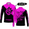 TOO FAST TO LIVE TOO YOUNG TO DIE - 3D ALL OVER PRINTED - HUSQVARNA PINK - LONG SLEEVE POLO SHIRT