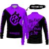 TOO FAST TO LIVE TOO YOUNG TO DIE - 3D ALL OVER PRINTED - HUSQVARNA PURPLE - LONG SLEEVE POLO SHIRT