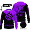 TOO FAST TO LIVE TOO YOUNG TO DIE - 3D ALL OVER PRINTED - HUSQVARNA PURPLE - SWEATER UGLY