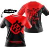 TOO FAST TO LIVE TOO YOUNG TO DIE - 3D ALL OVER PRINTED - HUSQVARNA RED - T-SHIRT