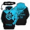TOO FAST TO LIVE TOO YOUNG TO DIE - 3D ALL OVER PRINTED - HUSQVARNA SKY BLUE