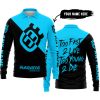 TOO FAST TO LIVE TOO YOUNG TO DIE - 3D ALL OVER PRINTED - HUSQVARNA SKY BLUE - LONG SLEEVE POLO SHIRT