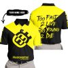 TOO FAST TO LIVE TOO YOUNG TO DIE - 3D ALL OVER PRINTED - HUSQVARNA YELLOW - POLO SHIRT