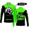 JUST GONNA SEND IT - 3D ALL OVER PRINTED - CAN AM GREEN - LONG SLEEVE POLO SHIRT