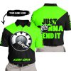 JUST GONNA SEND IT - 3D ALL OVER PRINTED - CAN AM GREEN - POLO SHIRT