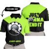 JUST GONNA SEND IT - 3D ALL OVER PRINTED - CAN AM GREEN 1 - POLO SHIRT