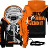 JUST GONNA SEND IT - 3D ALL OVER PRINTED - CAN AM ORANGE - FLEECE ZIP HOODIE