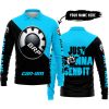 JUST GONNA SEND IT - 3D ALL OVER PRINTED - CAN AM SKY BLUE - LONG SLEEVE POLO SHIRT