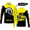 JUST GONNA SEND IT - 3D ALL OVER PRINTED - CAN AM YELLOW - LONG SLEEVE POLO SHIRT