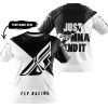 JUST GONNA SEND IT - 3D ALL OVER PRINTED - FLY RACING BLACK - T-SHIRT
