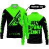 JUST GONNA SEND IT - 3D ALL OVER PRINTED - FLY RACING GREEN - LONG SLEEVE POLO SHIRT