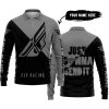 JUST GONNA SEND IT - 3D ALL OVER PRINTED - FLY RACING GREY - LONG SLEEVE POLO SHIRT