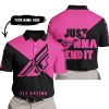 JUST GONNA SEND IT - 3D ALL OVER PRINTED - FLY RACING PINK 1 - POLO SHIRT