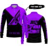JUST GONNA SEND IT - 3D ALL OVER PRINTED - FLY RACING PURPLE - LONG SLEEVE POLO SHIRT