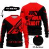 JUST GONNA SEND IT - 3D ALL OVER PRINTED - FLY RACING RED - SWEATER UGLY