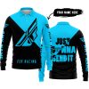 JUST GONNA SEND IT - 3D ALL OVER PRINTED - FLY RACING SKY BLUE - LONG SLEEVE POLO SHIRT