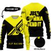 JUST GONNA SEND IT - 3D ALL OVER PRINTED - FLY RACING YELLOW - SWEATER UGLY