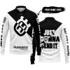 JUST GONNA SEND IT - 3D ALL OVER PRINTED - HUSQVARNA BLACK - LONG SLEEVE POLO SHIRT
