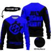 JUST GONNA SEND IT - 3D ALL OVER PRINTED - HUSQVARNA BLUE - SWEATER UGLY