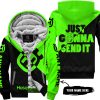 JUST GONNA SEND IT - 3D ALL OVER PRINTED - HUSQVARNA GREEN - FLEECE ZIP HOODIE