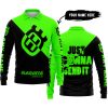 JUST GONNA SEND IT - 3D ALL OVER PRINTED - HUSQVARNA GREEN - LONG SLEEVE POLO SHIRT