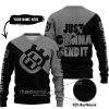JUST GONNA SEND IT - 3D ALL OVER PRINTED - HUSQVARNA GREY - SWEATER UGLY