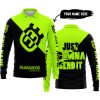 JUST GONNA SEND IT - 3D ALL OVER PRINTED - HUSQVARNA NEON - LONG SLEEVE POLO SHIRT