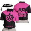 JUST GONNA SEND IT - 3D ALL OVER PRINTED - HUSQVARNA PINK 1 - POLO SHIRT
