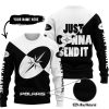 JUST GONNA SEND IT - 3D ALL OVER PRINTED - POLARIS WHITE - SWEATER UGLY