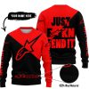 JUST FKCN SEND IT - 3D ALL OVER PRINTED - ALPINESTARS RED - SWEATER UGLY