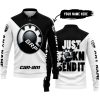 JUST FKCN SEND IT - 3D ALL OVER PRINTED - CAN AM BLACK - LONG SLEEVE POLO SHIRT