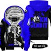 JUST FKCN SEND IT - 3D ALL OVER PRINTED - CAN AM BLUE - FLEECE ZIP HOODIE