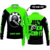 JUST FKCN SEND IT - 3D ALL OVER PRINTED - CAN AM GREEN - LONG SLEEVE POLO SHIRT