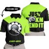 JUST FKCN SEND IT - 3D ALL OVER PRINTED - CAN AM GREEN 1 - POLO SHIRT