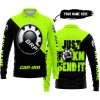 JUST FKCN SEND IT - 3D ALL OVER PRINTED - CAN AM NEON - LONG SLEEVE POLO SHIRT
