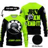 JUST FKCN SEND IT - 3D ALL OVER PRINTED - CAN AM NEON - SWEATER UGLY