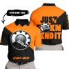 JUST FKCN SEND IT - 3D ALL OVER PRINTED - CAN AM ORANGE - POLO SHIRT